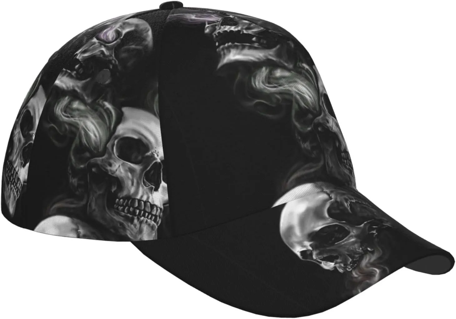 Skull Baseball Cap Adjustable Snapback Cap Men Sun Hat Cool Baseball Hats Halloween Cap for Outdoor