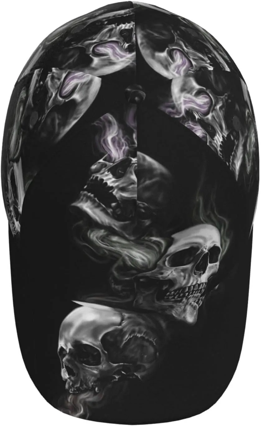 Skull Baseball Cap Adjustable Snapback Cap Men Sun Hat Cool Baseball Hats Halloween Cap for Outdoor