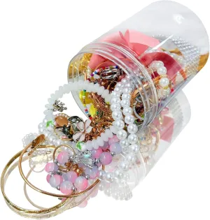 SMUOBT Mystery Jewelry Jar Bundle - 40-45 Piece Surprise Jewelry Box for Women, Gift Set (Necklace, Earrings, Rings,Kracelet,Keychain, Hair Clip) - Unique Birthday Gift for Her,