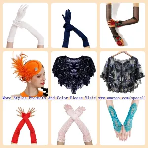 Specell Lace Fingerless Gloves Long Women Fingerless Lace Gloves For Bridal Party Prom Wedding Costumes Etc Accessories Glove