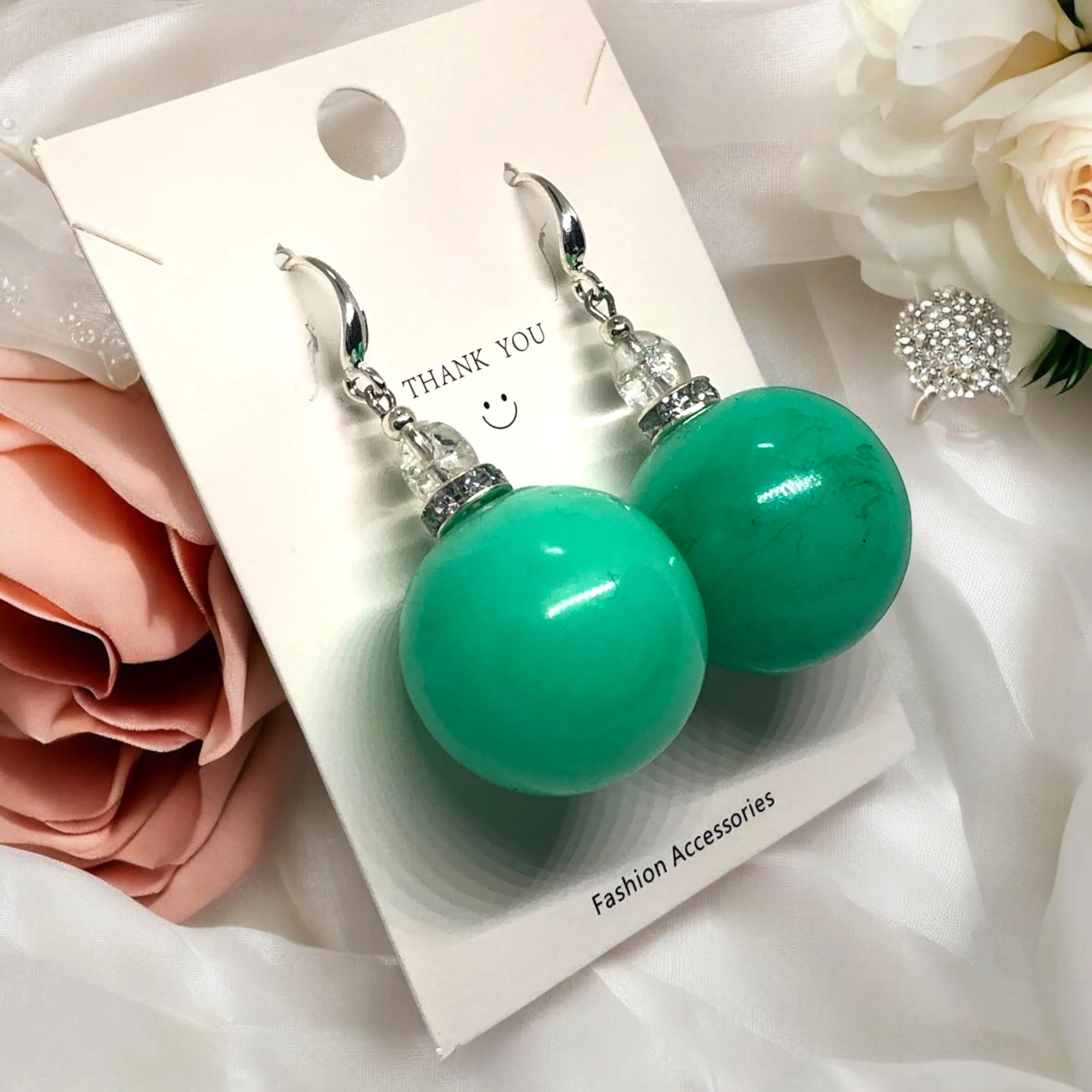 Spherical Serenity Jade Ball Earrings