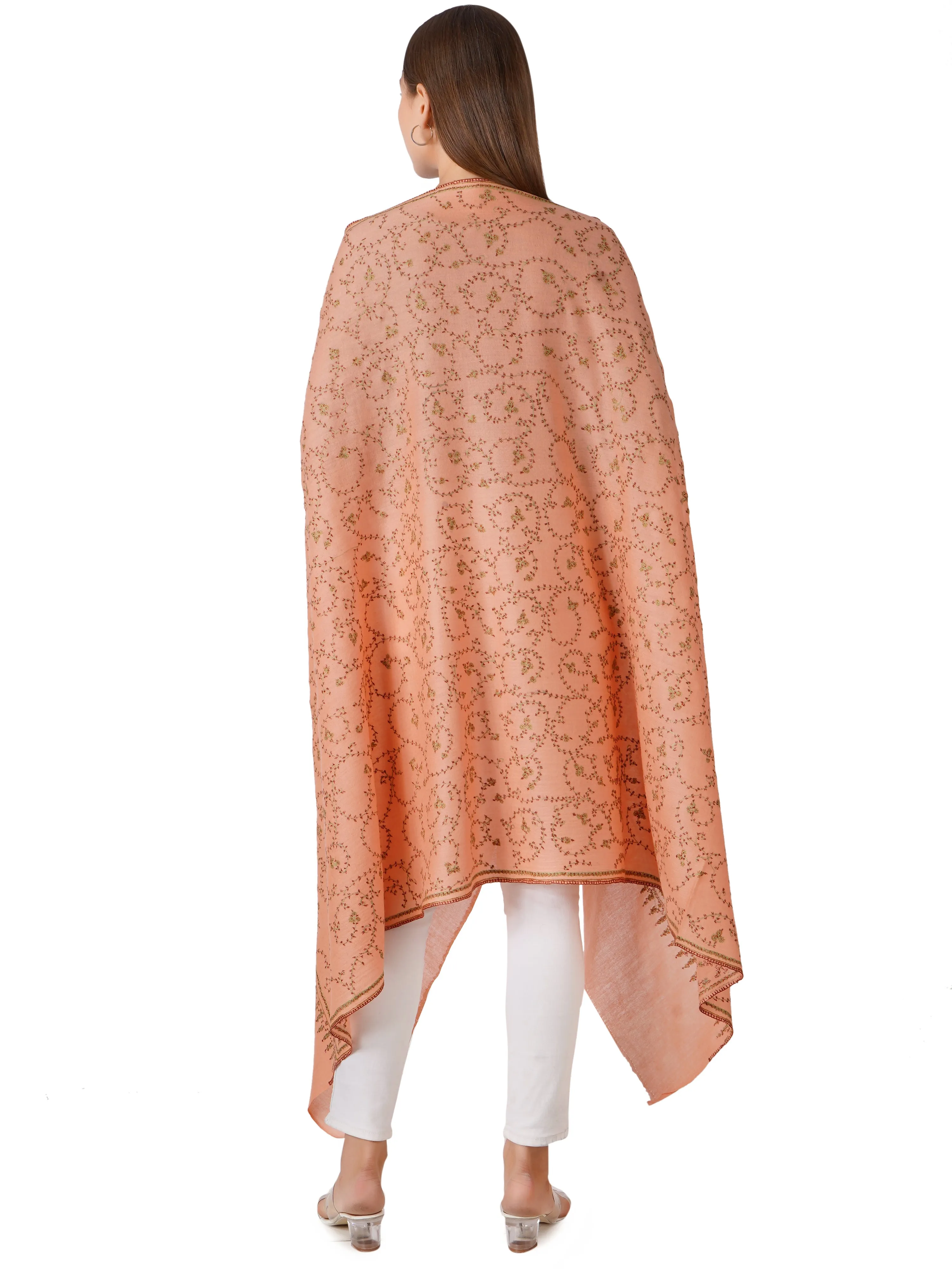 Stylish Pashmina Shawl – Unmatched Elegance - Peach