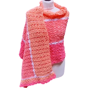 Sundae Granny Crochet Shawl – Easy One-Row Repeat with Elegant Border
