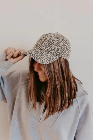 Tan Leopard Print Baseball Cap