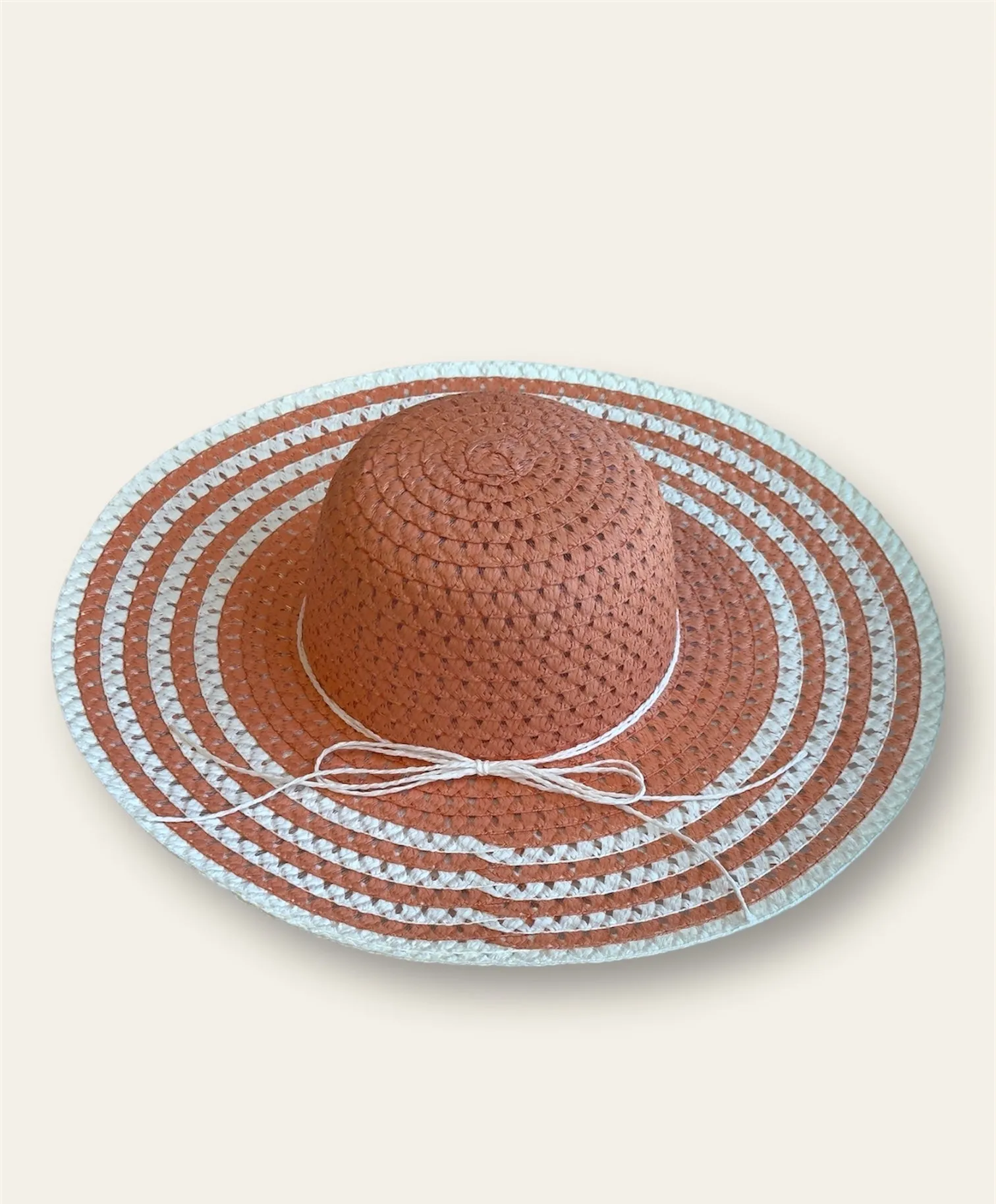 Tropical Striped Brim Summer Hat