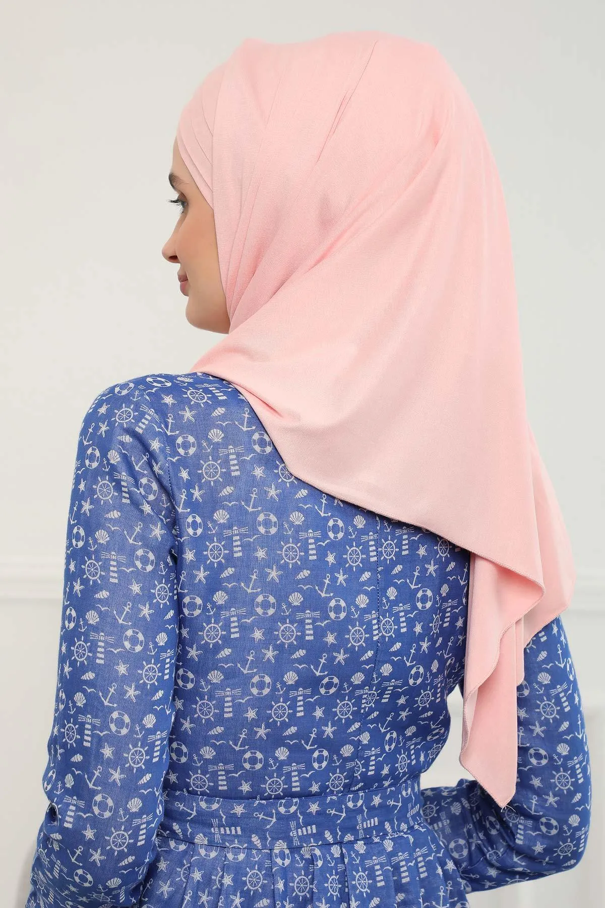 Two Colors Elegant Jersey Shawl for Women  Cotton Wrap Modesty Turban Cap Scarf,CPS-49