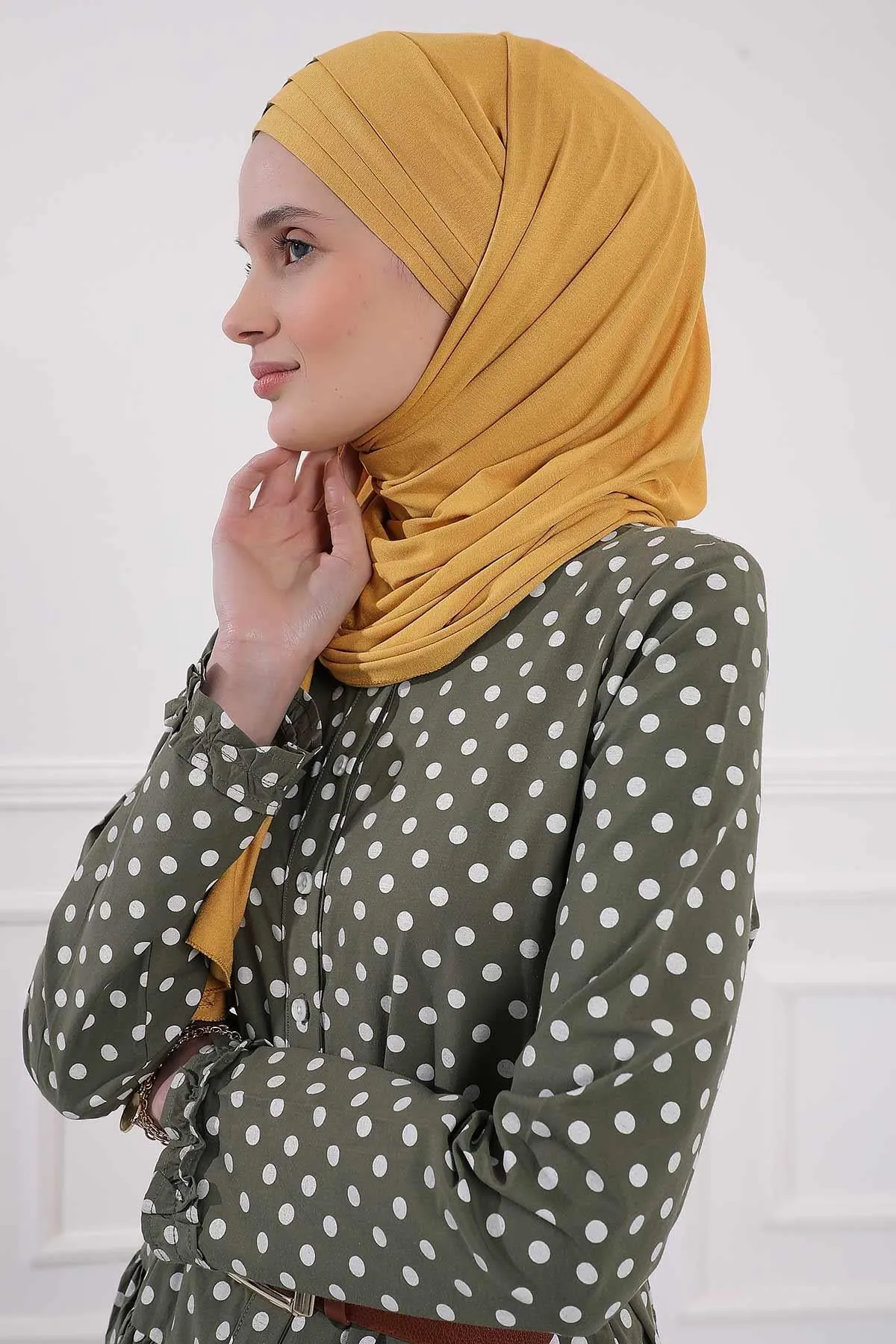 Two Colors Elegant Jersey Shawl for Women  Cotton Wrap Modesty Turban Cap Scarf,CPS-49