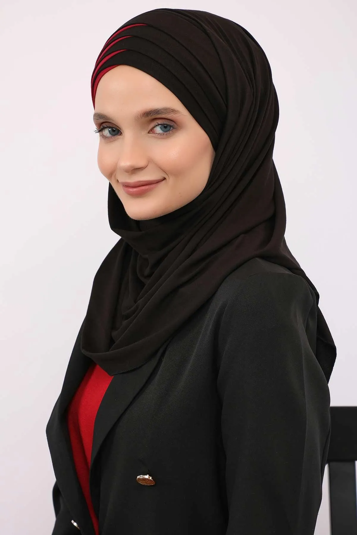 Two Colors Elegant Jersey Shawl for Women  Cotton Wrap Modesty Turban Cap Scarf,CPS-49
