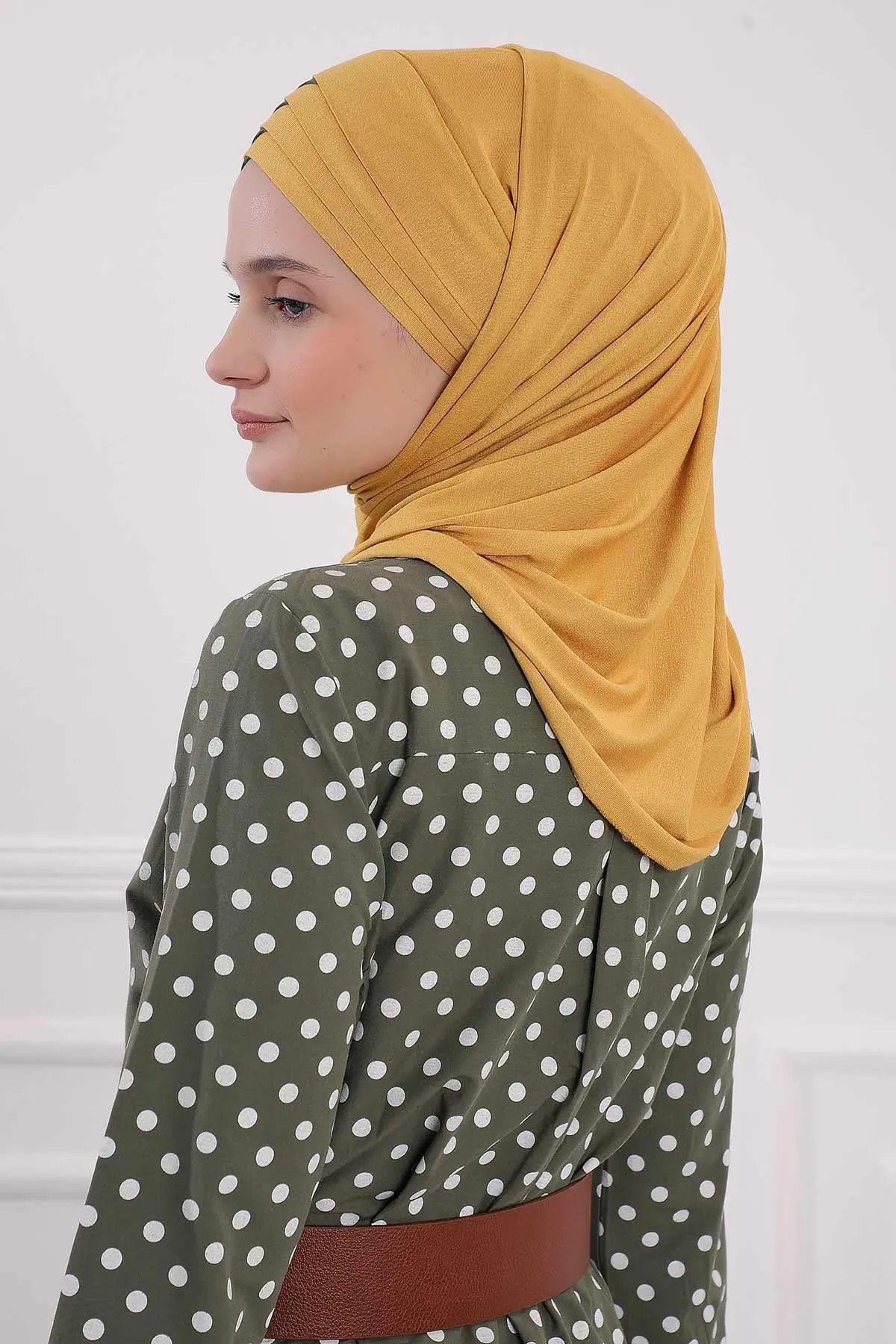 Two Colors Elegant Jersey Shawl for Women  Cotton Wrap Modesty Turban Cap Scarf,CPS-49