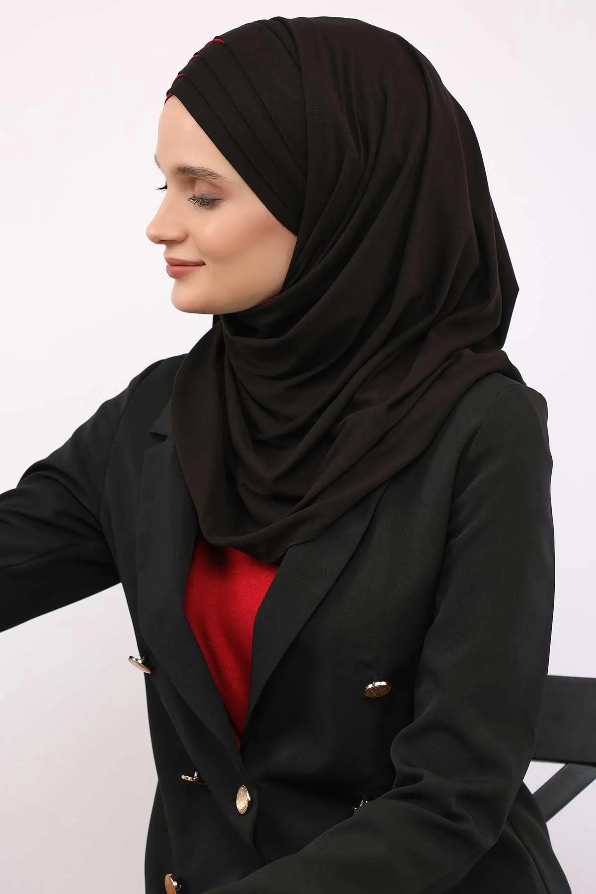 Two Colors Elegant Jersey Shawl for Women  Cotton Wrap Modesty Turban Cap Scarf,CPS-49