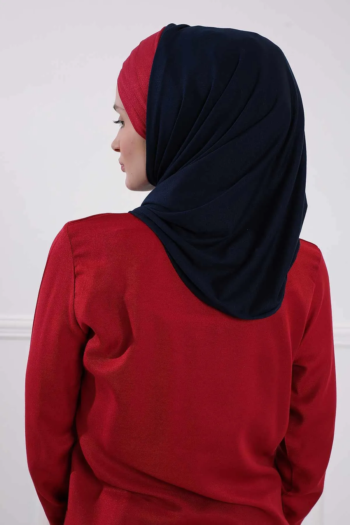 Two Colors Elegant Jersey Shawl for Women  Cotton Wrap Modesty Turban Cap Scarf,CPS-49