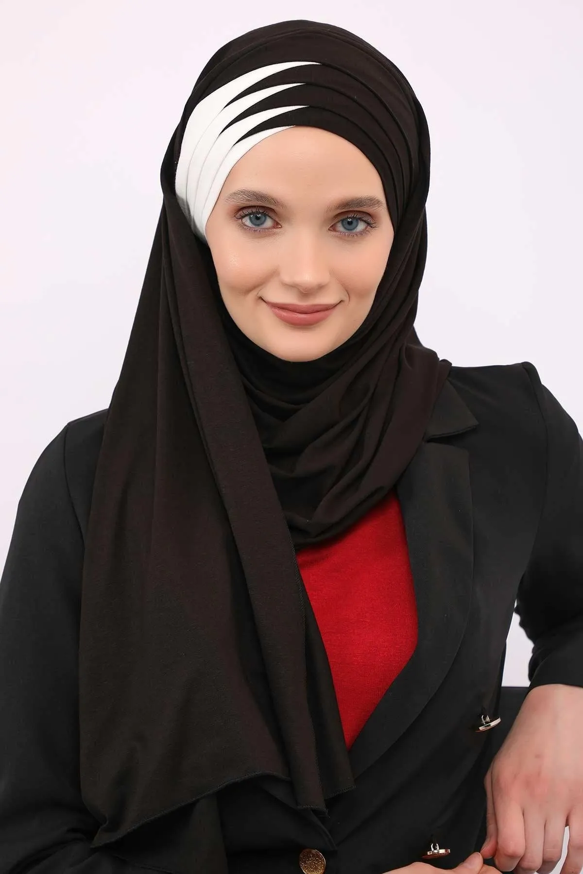 Two Colors Elegant Jersey Shawl for Women  Cotton Wrap Modesty Turban Cap Scarf,CPS-49