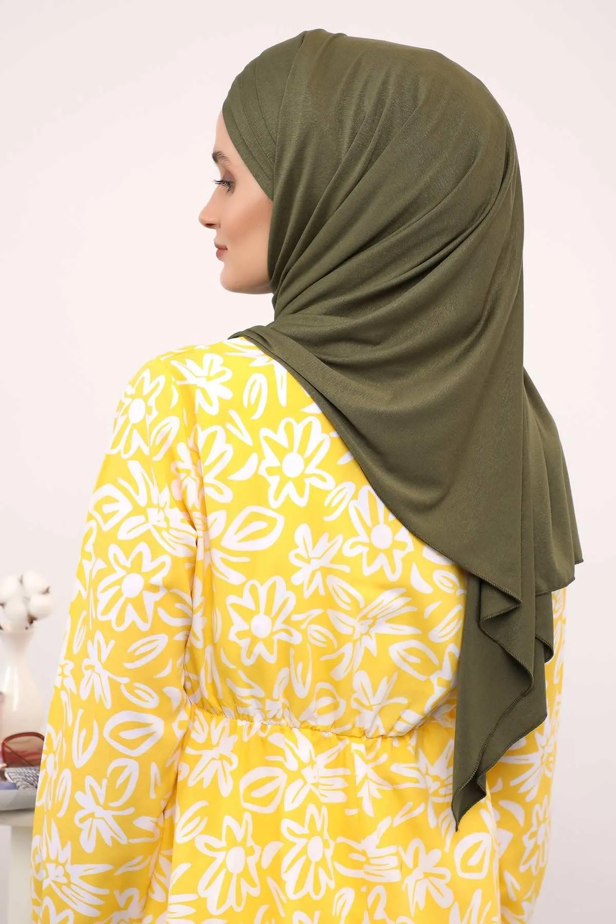 Two Colors Elegant Jersey Shawl for Women  Cotton Wrap Modesty Turban Cap Scarf,CPS-49