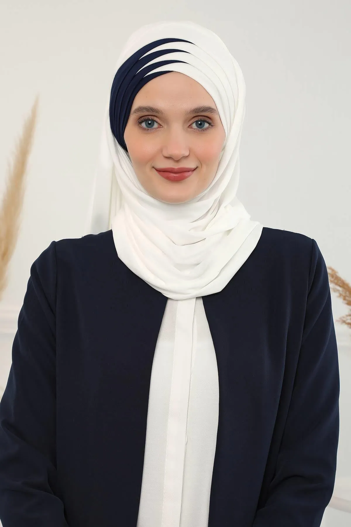 Two Colors Elegant Jersey Shawl for Women  Cotton Wrap Modesty Turban Cap Scarf,CPS-49