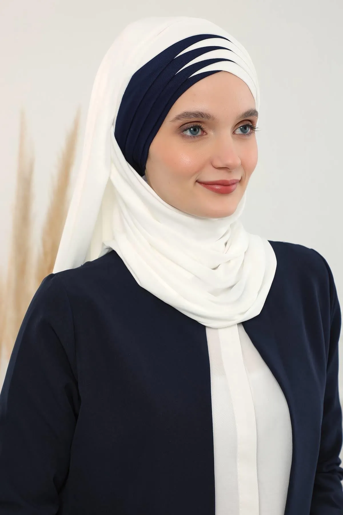 Two Colors Elegant Jersey Shawl for Women  Cotton Wrap Modesty Turban Cap Scarf,CPS-49
