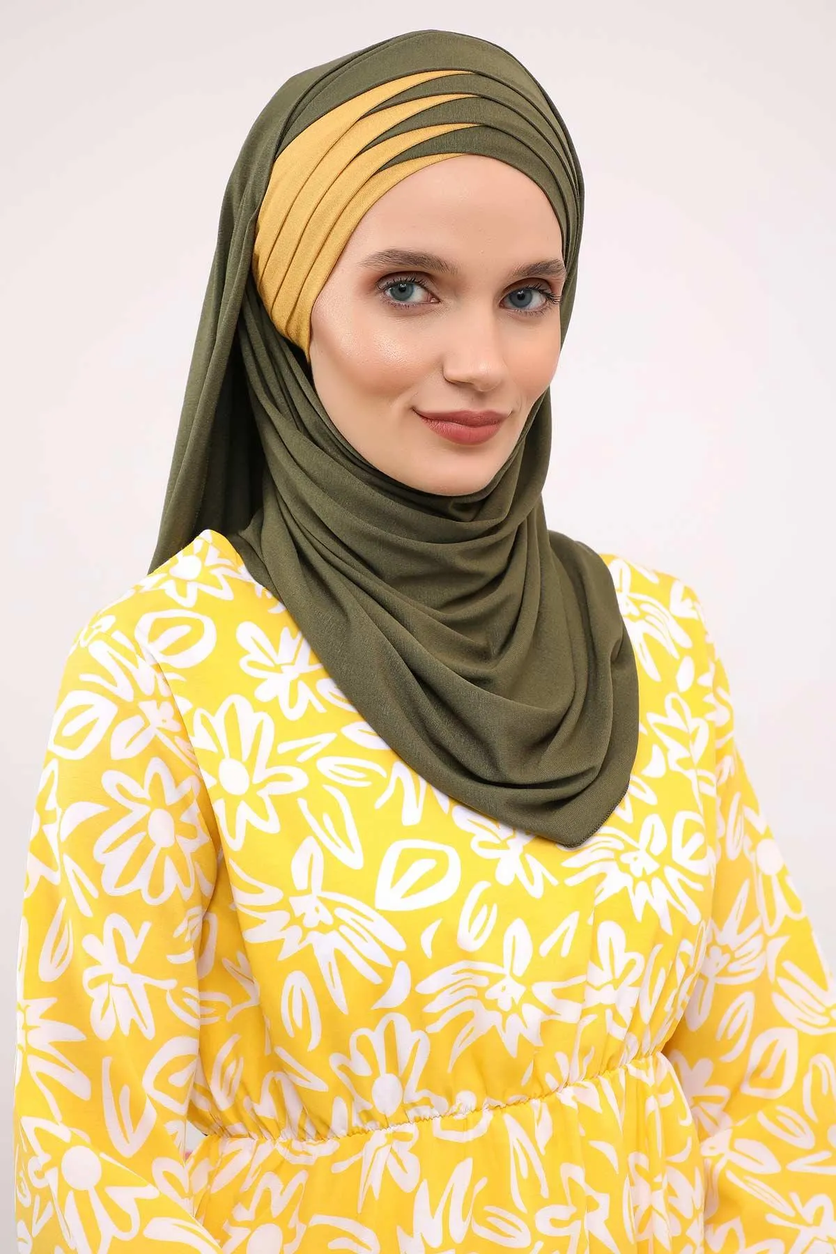 Two Colors Elegant Jersey Shawl for Women  Cotton Wrap Modesty Turban Cap Scarf,CPS-49