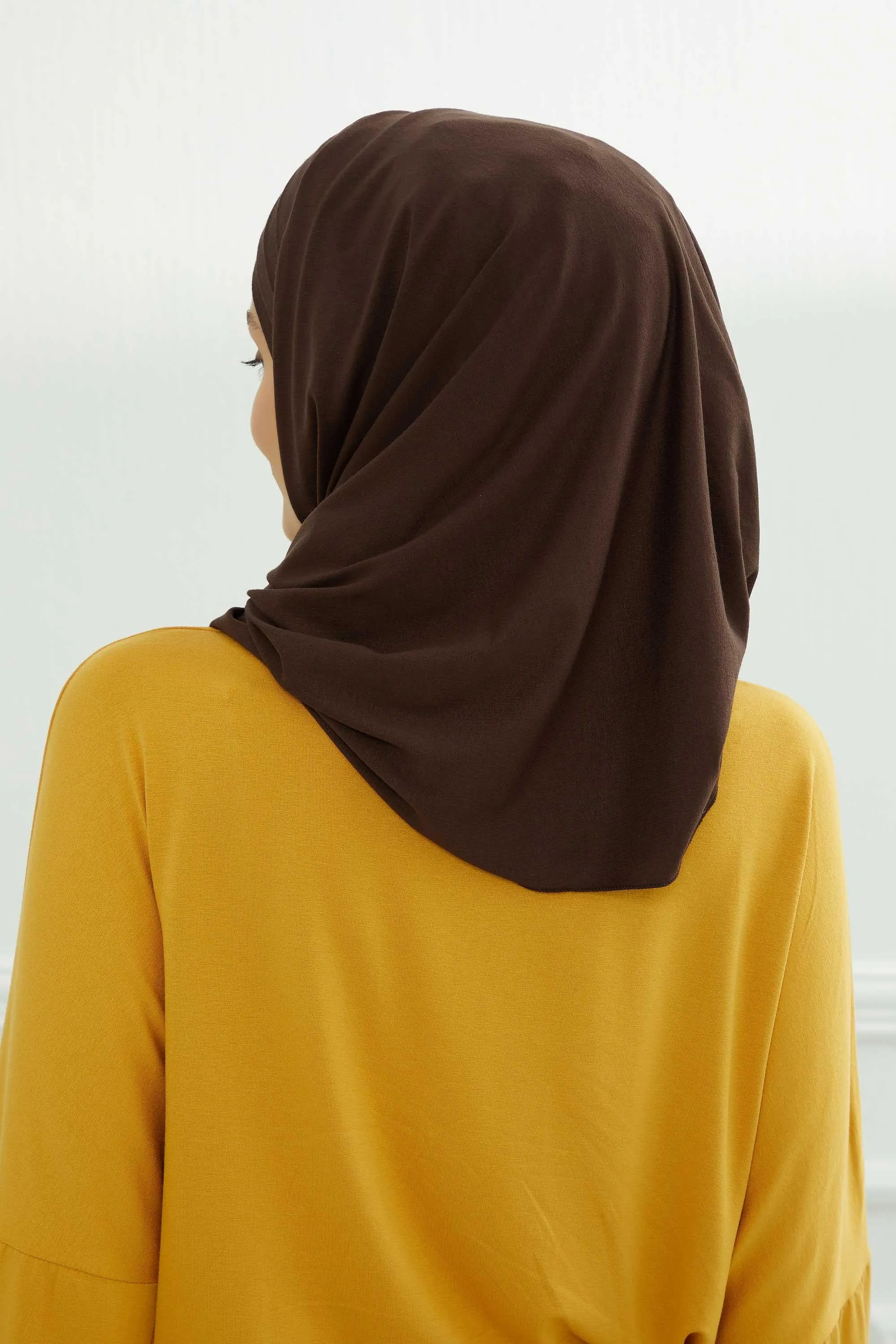 Two Colors Elegant Jersey Shawl for Women  Cotton Wrap Modesty Turban Cap Scarf,CPS-49