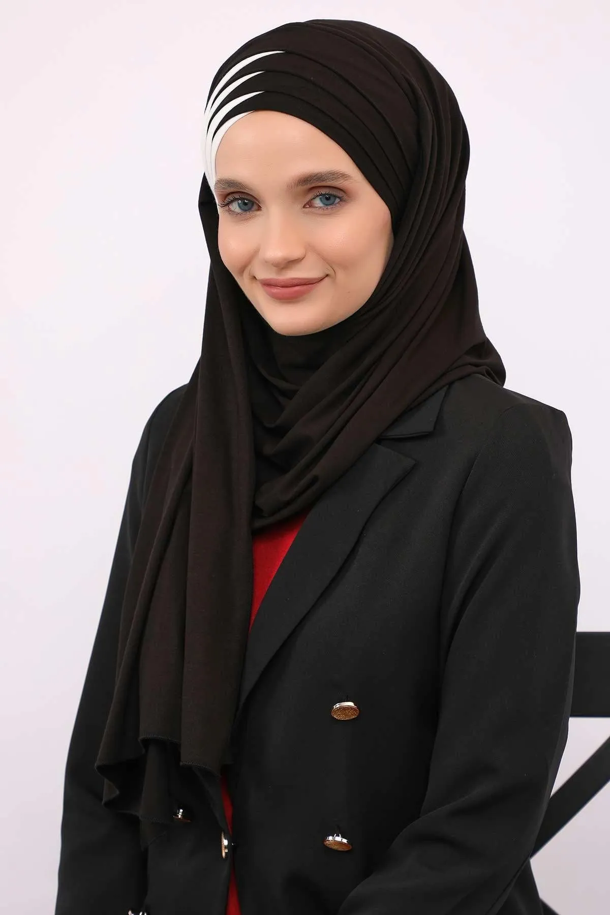 Two Colors Elegant Jersey Shawl for Women  Cotton Wrap Modesty Turban Cap Scarf,CPS-49