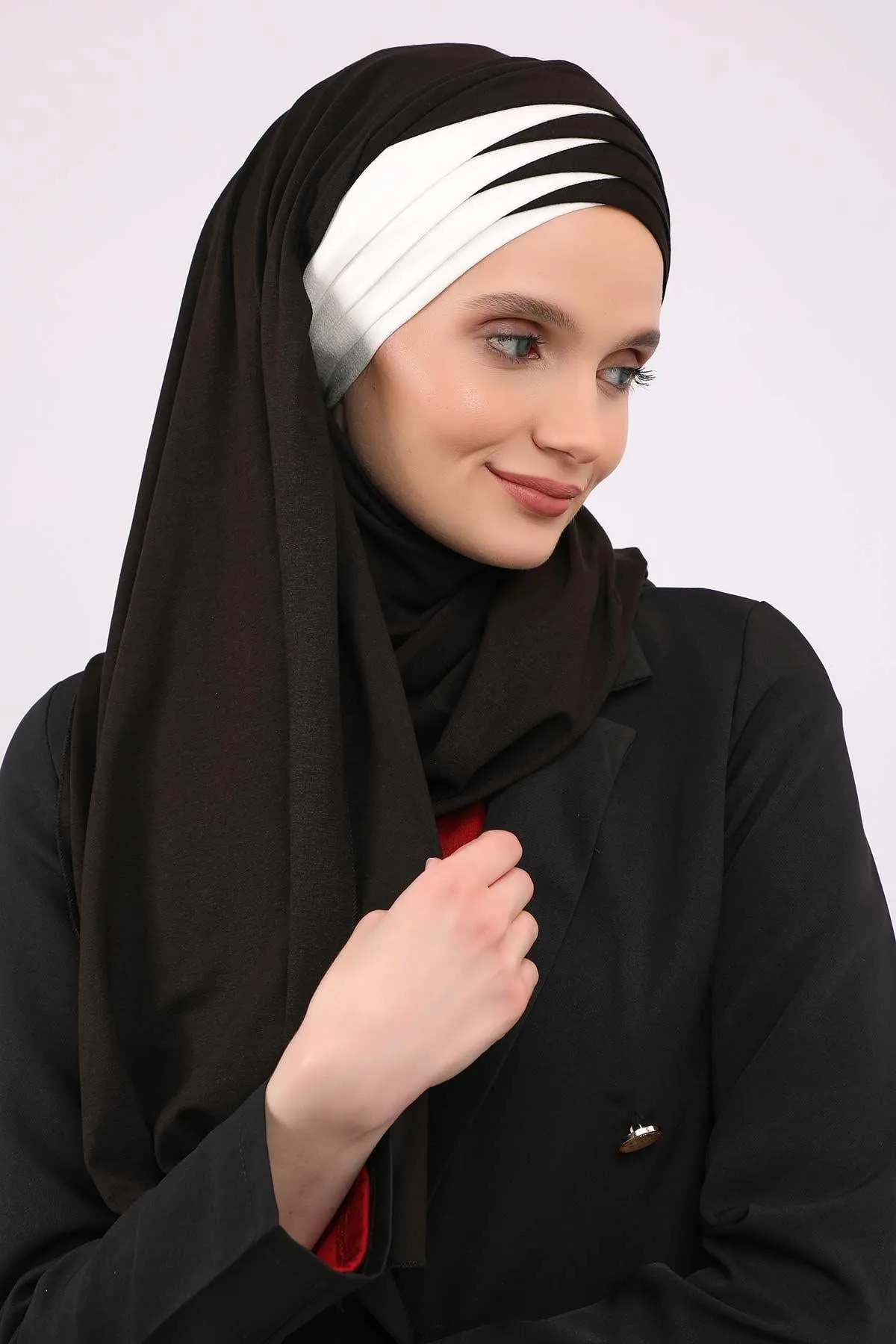 Two Colors Elegant Jersey Shawl for Women  Cotton Wrap Modesty Turban Cap Scarf,CPS-49