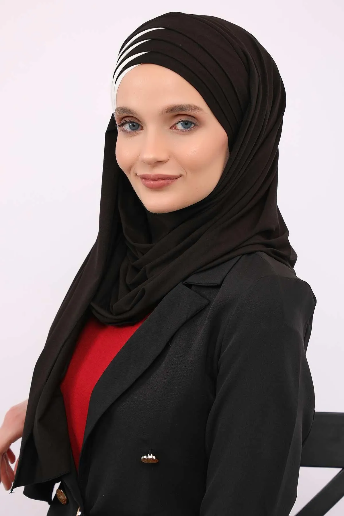 Two Colors Elegant Jersey Shawl for Women  Cotton Wrap Modesty Turban Cap Scarf,CPS-49