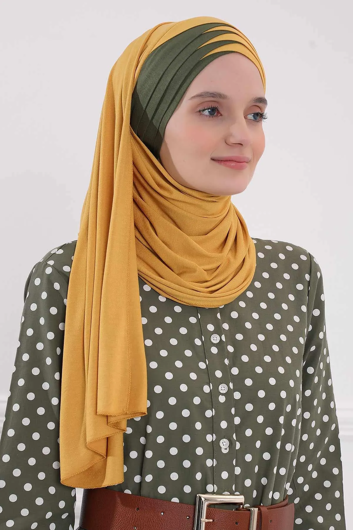 Two Colors Elegant Jersey Shawl for Women  Cotton Wrap Modesty Turban Cap Scarf,CPS-49