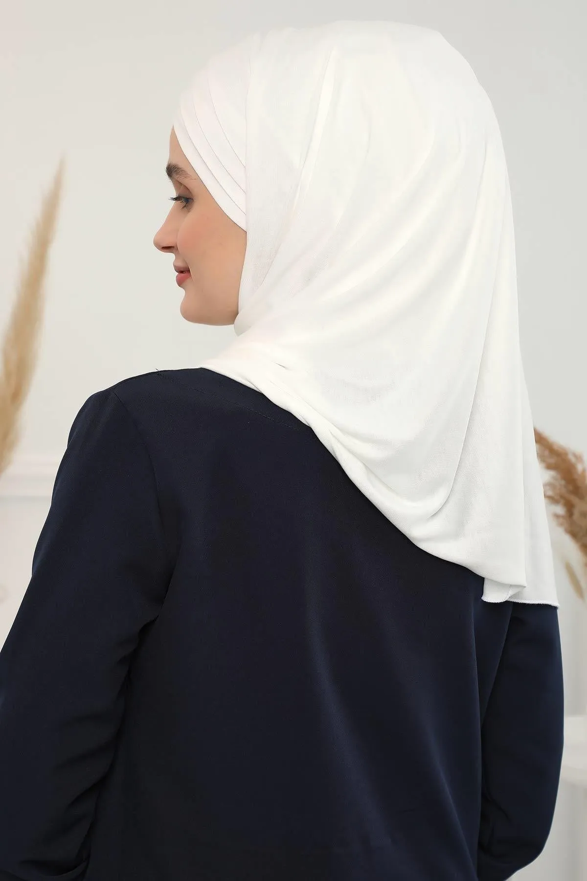 Two Colors Elegant Jersey Shawl for Women  Cotton Wrap Modesty Turban Cap Scarf,CPS-49