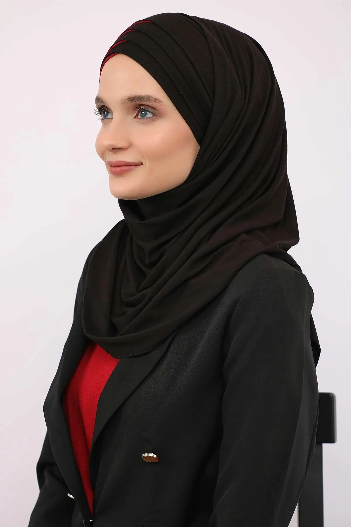 Two Colors Elegant Jersey Shawl for Women  Cotton Wrap Modesty Turban Cap Scarf,CPS-49