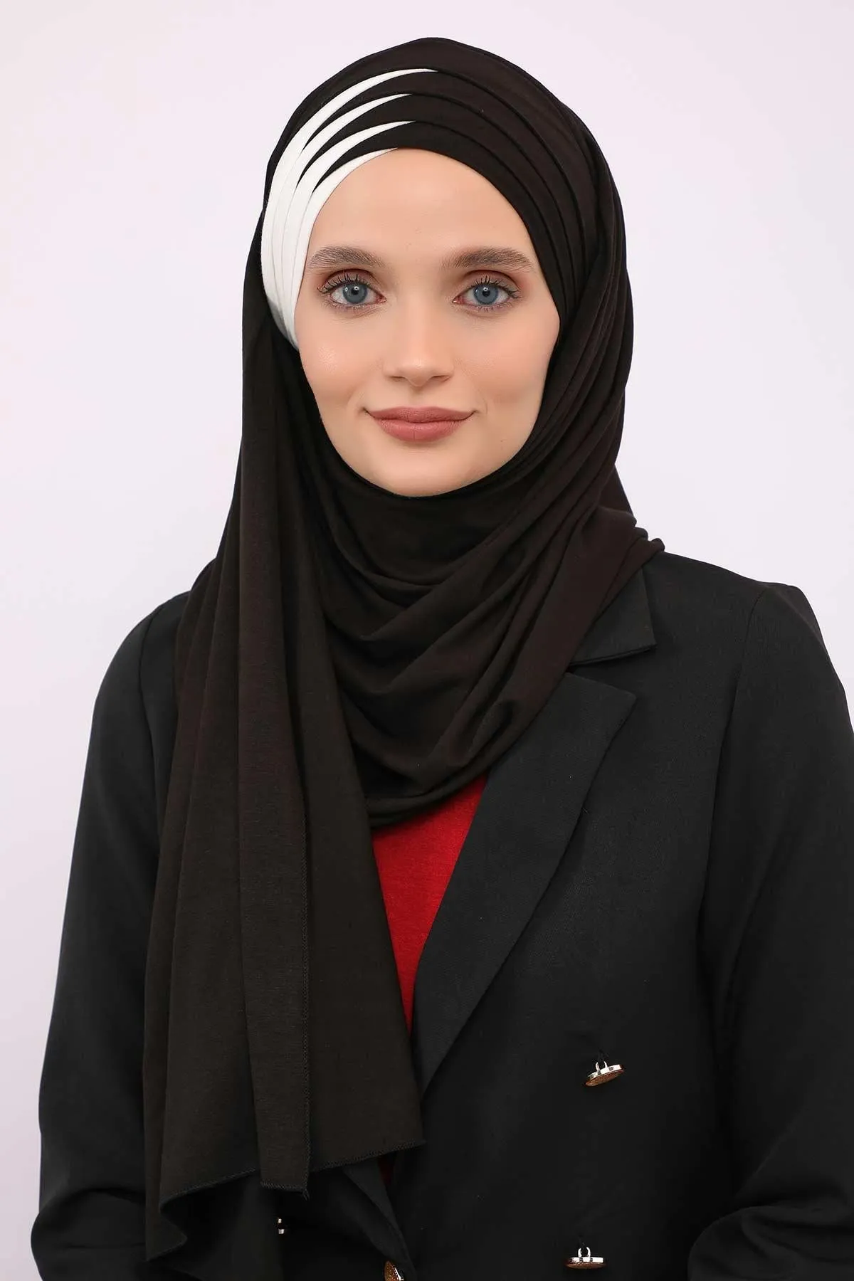 Two Colors Elegant Jersey Shawl for Women  Cotton Wrap Modesty Turban Cap Scarf,CPS-49