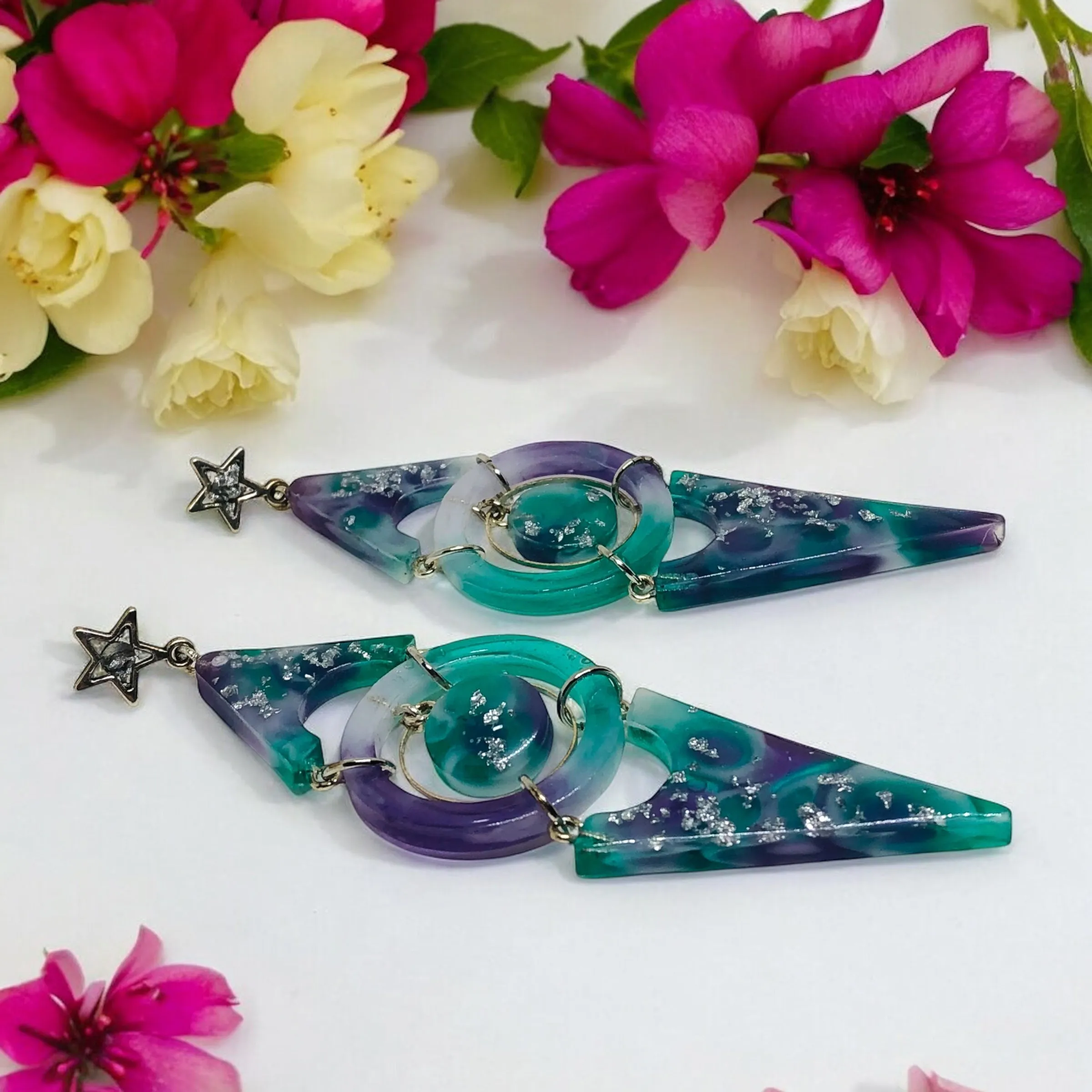 Verde Triangle Earrings