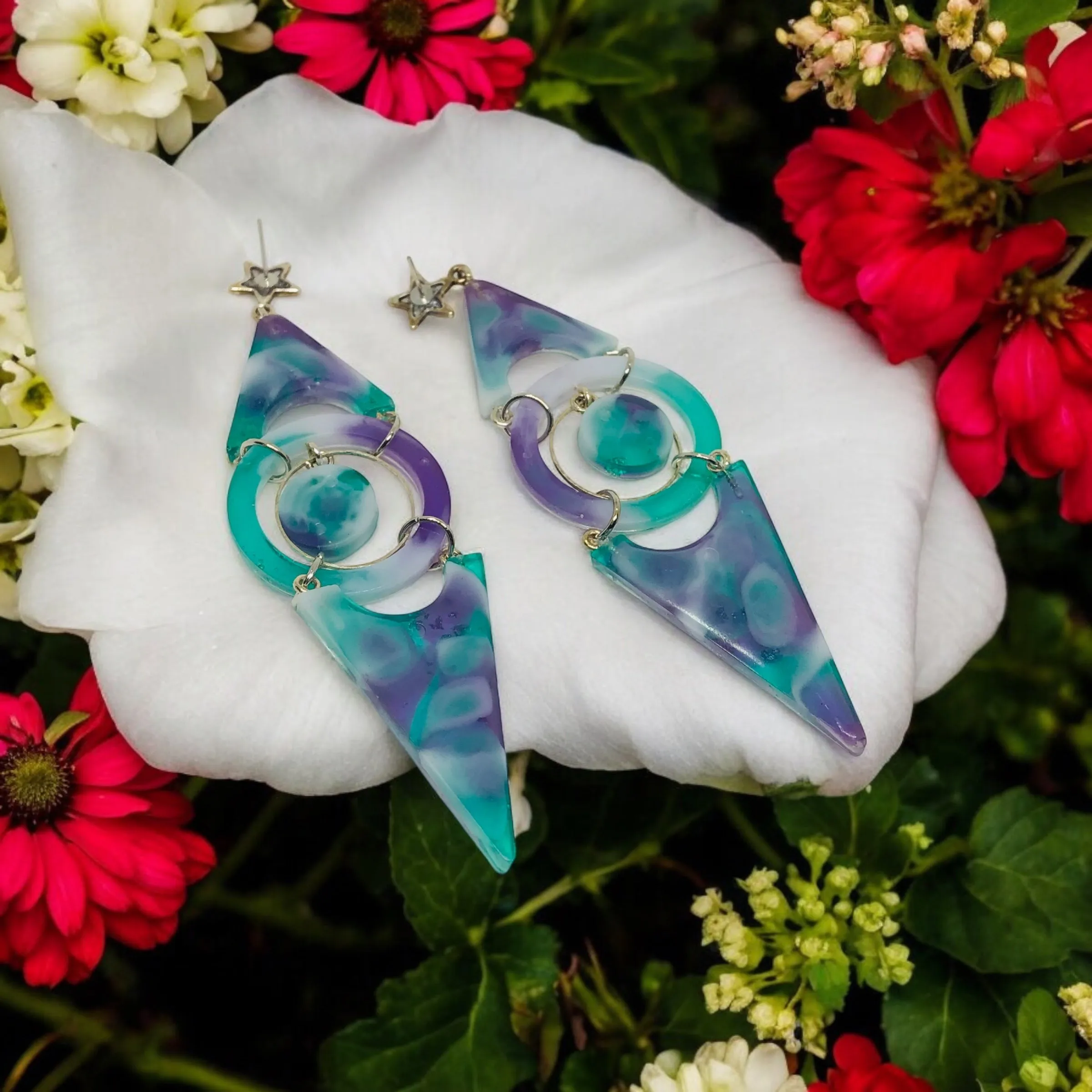 Verde Triangle Earrings
