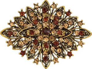 Vintage Art Deco Crystal Rhinestone Brooch Pin for Women