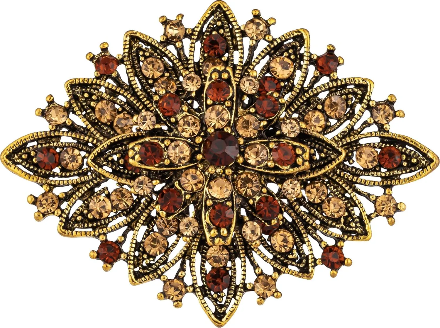 Vintage Art Deco Crystal Rhinestone Brooch Pin for Women