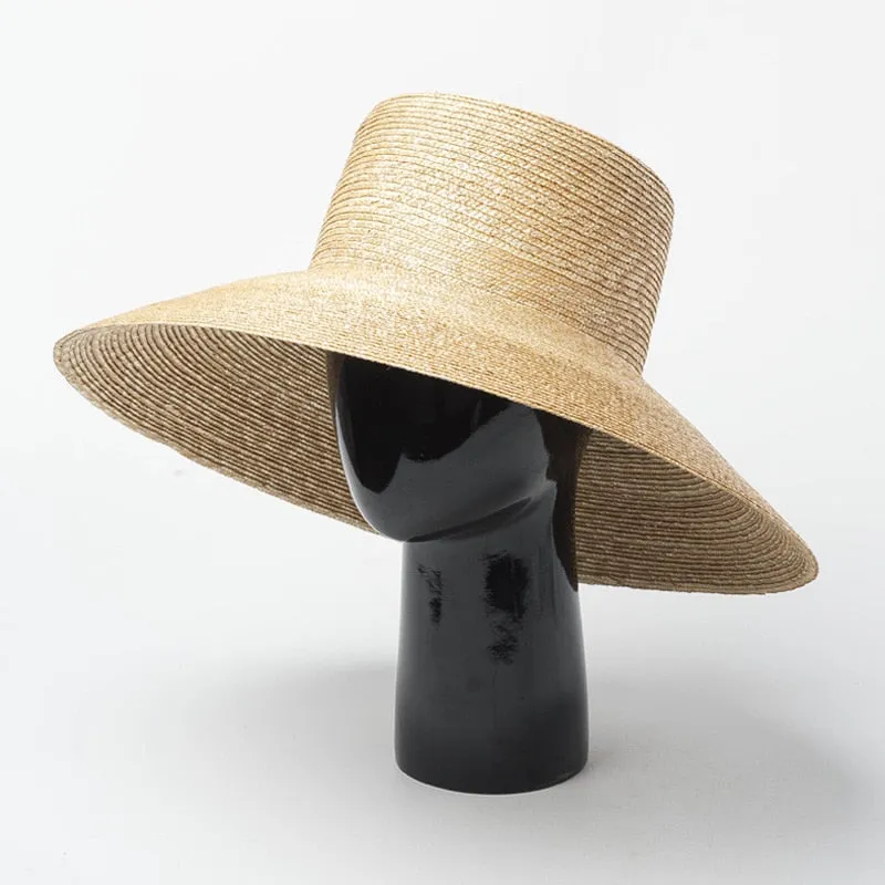 Wide Brim Beach Hats with Ribbon for Women - Sun Hats, Summer Brim, Straw Elodie