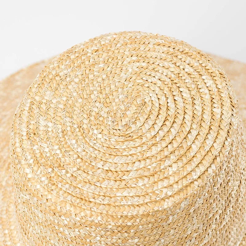 Wide Brim Beach Hats with Ribbon for Women - Sun Hats, Summer Brim, Straw Elodie