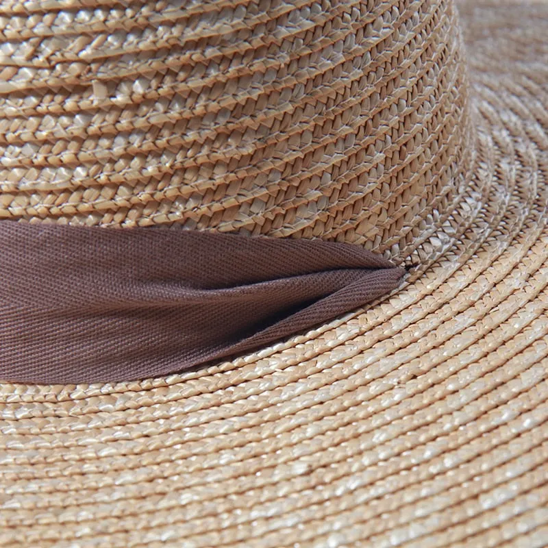 Wide Brim Beach Hats with Ribbon for Women - Sun Hats, Summer Brim, Straw Elodie