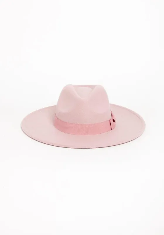 WIDE BRIM RIBBON FEDROA HAT