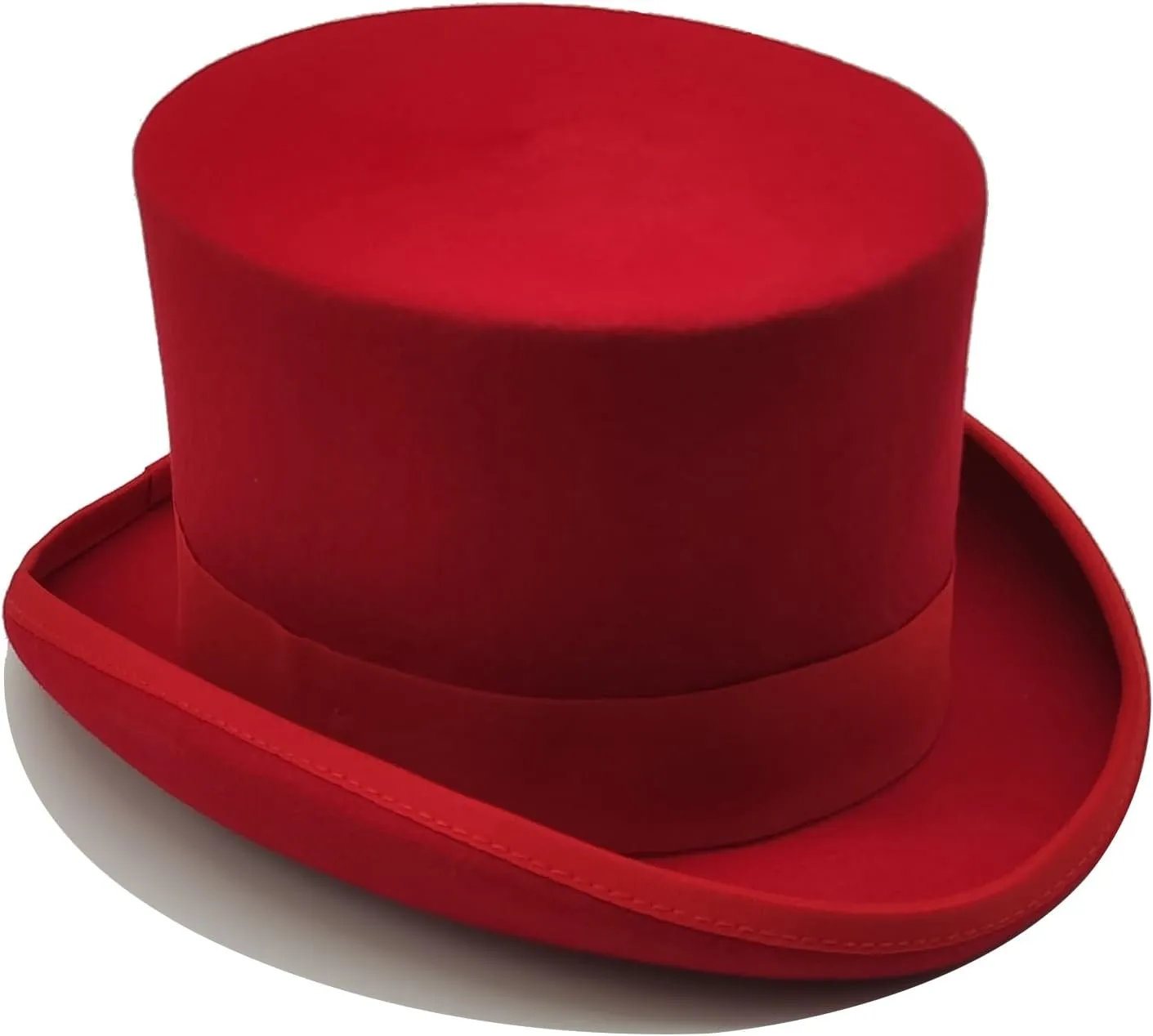 Willheoy Wool Top Hat for Men Satin Lined Topper Hat Black Mens Tall Tophat Christmas Costume Cap