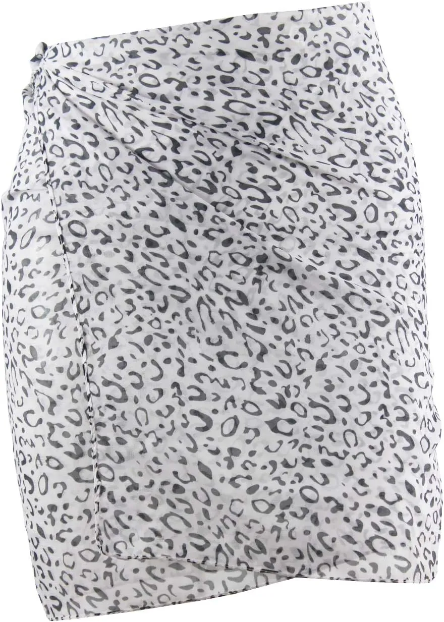 Women's Short Sarong Wrap Skirt Chiffon Swimsuit Cover up Beach Pareo Wraps