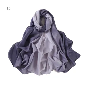 YZ199  Gradient color headscarf shawl women's scarf