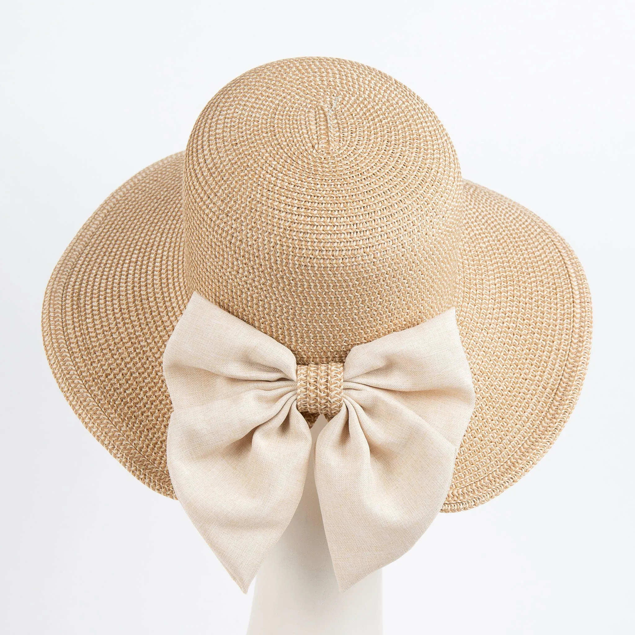 Zaya Boho Ponytail Sun Hat with Bow
